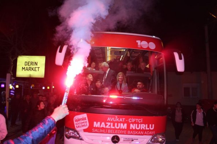 CHP Manisa Salihli Belediye Başkan Adayı Mazlum Nurlu'ya Köse Mahallesinde yoğun ilgi.