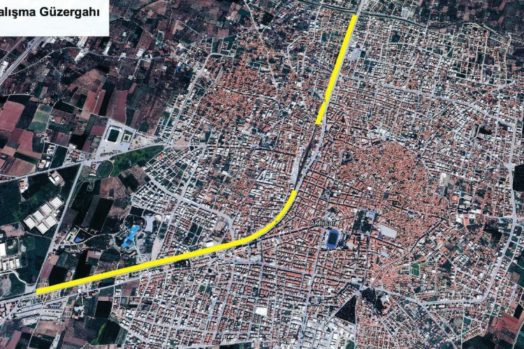 AKHİSAR ESKİ TREN YOLUNDA ÇALIŞMALAR HIZ KAZANDI