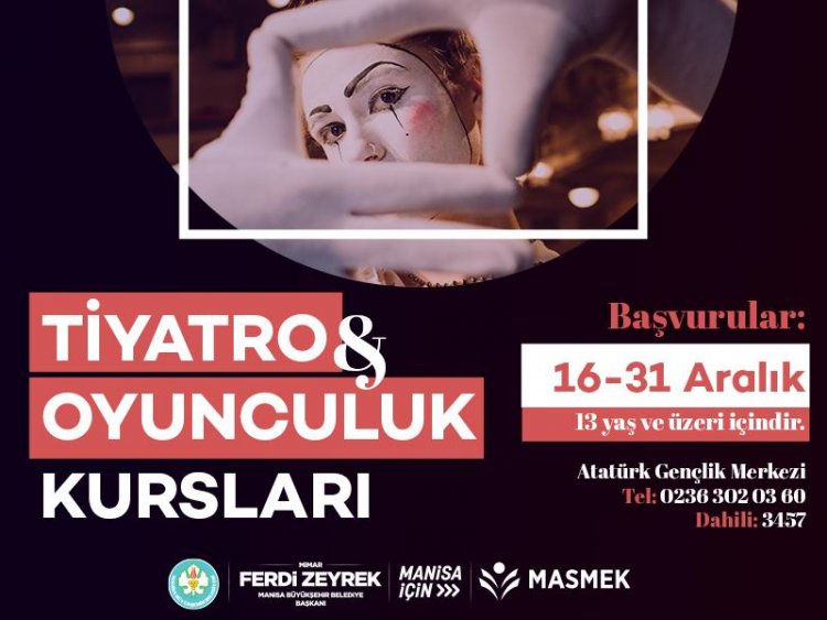 REVİZE- MASMEK Tiyatro Kursları İçin Başvurular Başlıyor