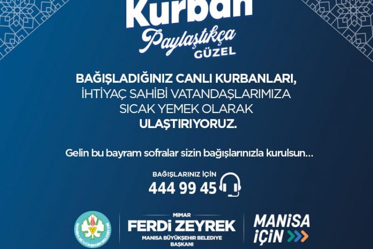Kurban bağışları Büyükşehir ile ihtiyaç sahiplerine ulaşacak