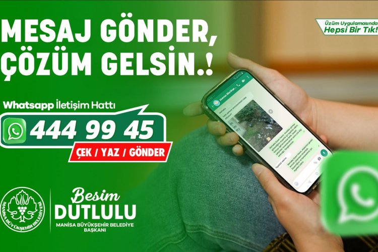 Manisa Büyükşehir Belediyesi’nden Dijital Kolaylık:  “Mesaj Gönder, Çözüm Gelsin!”