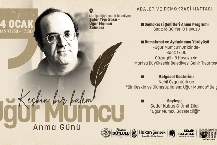 Araştırmacı&Gazeteci Uğur Mumcu Programlarla Anılacak