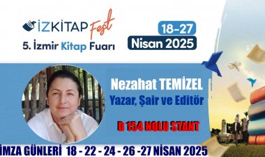 Yazarımız Nezahat Temizel İzmir Kitap Fuarında İmza günlerinde.