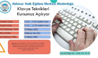 Akhisar Halk Eğitim merkezinde kurslar başlıyor