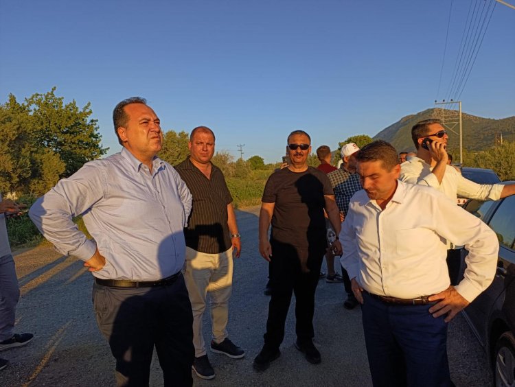 Başkan Dutlulu Yangın Bölgesinde İncelemelerde Bulundu