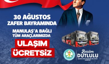 30 Ağustos Zafer Bayramı’nda Ulaşım Ücretsiz…