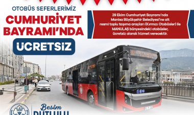 29 Ekim’de Ulaşım Ücretsiz Olacak