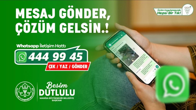 Manisa Büyükşehir Belediyesi’nden Dijital Kolaylık:  “Mesaj Gönder, Çözüm Gelsin!”