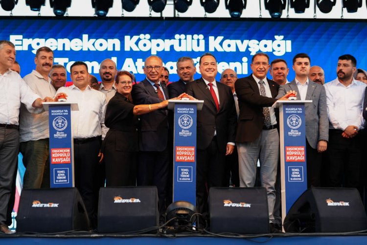 Manisa’nın Ulaşım Ağına Güç Katacak Ergenekon Köprülü Kavşağı’nın Temeli Atıldı
