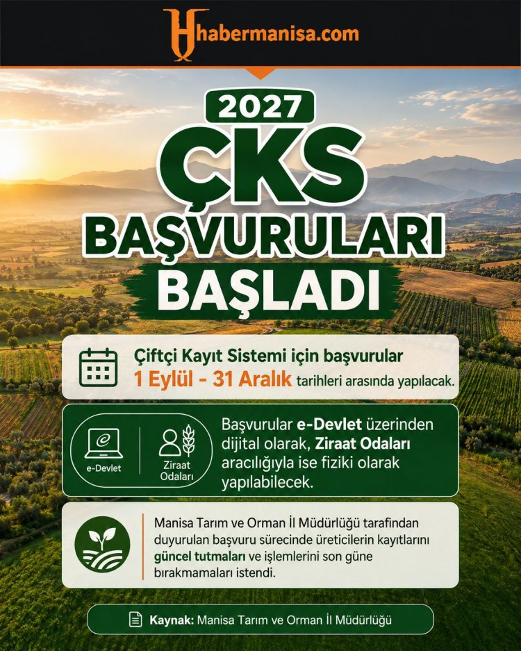 Manisa’da 2027 ÇKS Başvuruları Başladı